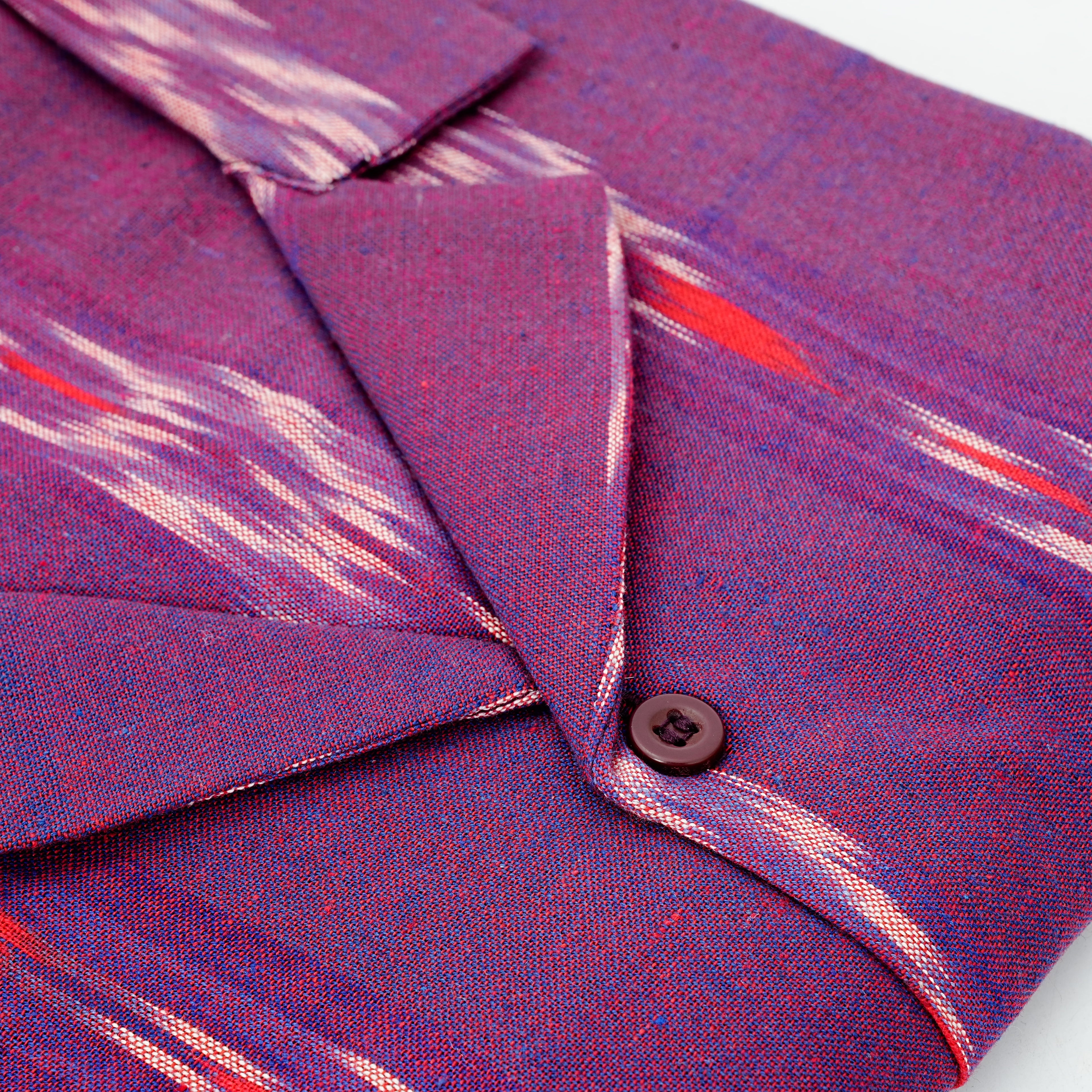 Purple Loom | Men's Cotton Ikat Shirt | Handcrafted Cotton Shirt