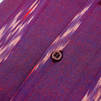 Purple Loom | Men's Cotton Ikat Shirt | Handcrafted Cotton Shirt