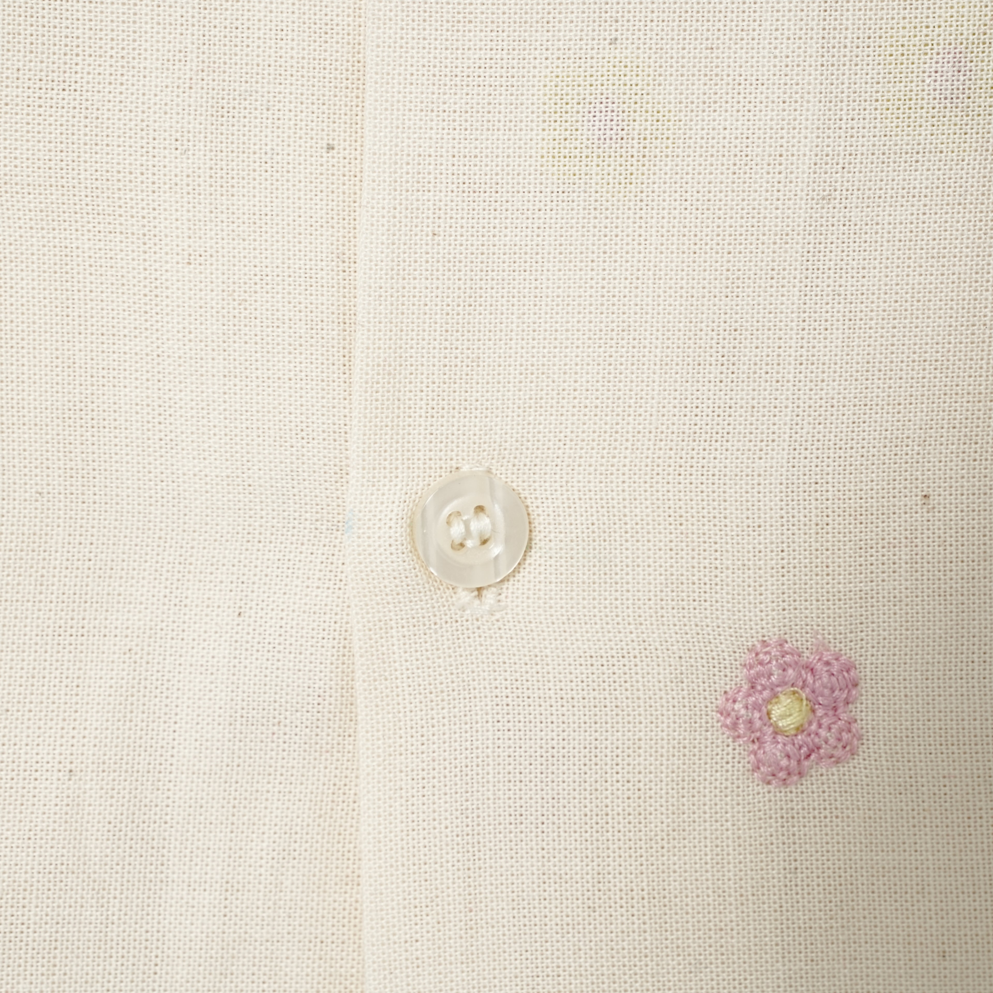 Ivory Bloom | Men's Cotton Embroidered Resort Collar Shirt