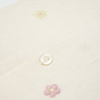 Ivory Bloom | Men's Cotton Embroidered Resort Collar Shirt