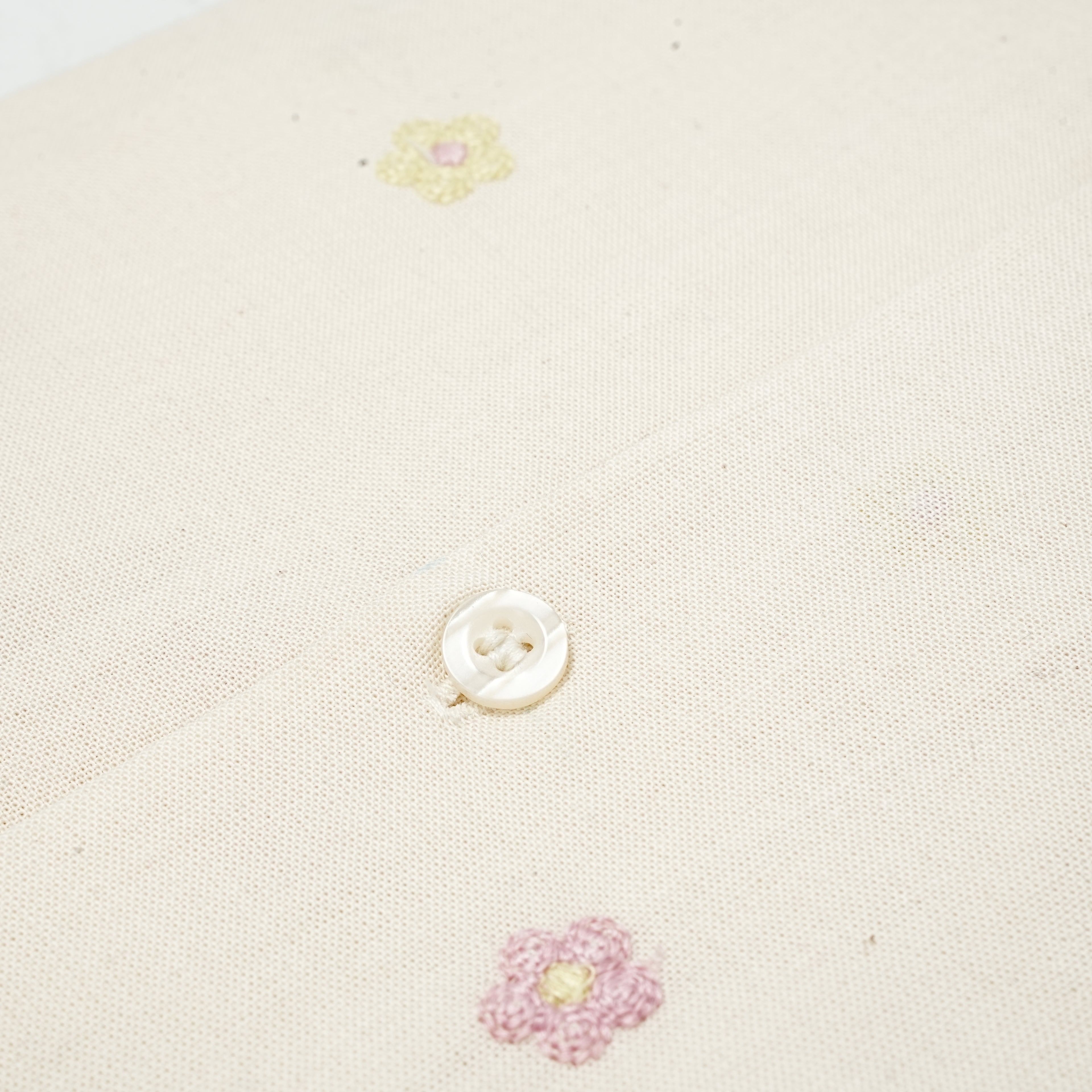 Ivory Bloom | Men's Cotton Embroidered Resort Collar Shirt