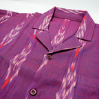 Purple Loom | Men's Cotton Ikat Shirt | Handcrafted Cotton Shirt