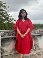 Cherry Bloom - Pure Cotton Kaftan