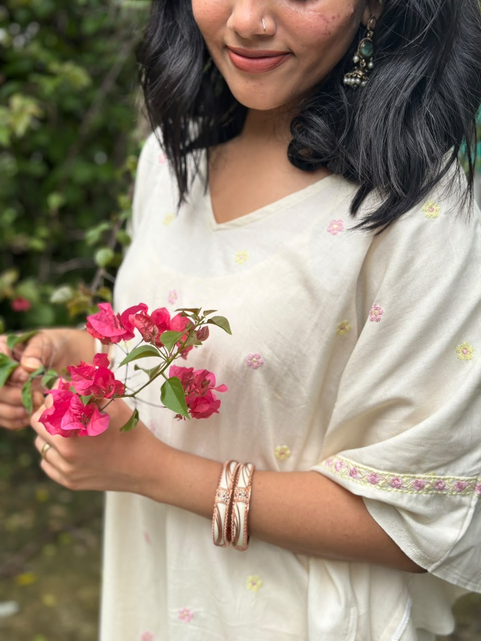 Ivory Bloom - Women's Kaftan
